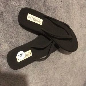 black sandals
